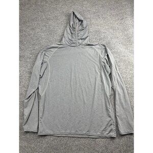 NRS Fishing Hoodie Mens Large Gray Lightweight Long Sleeve Performance Sun